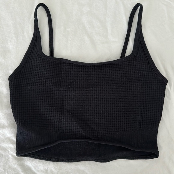 Gymshark Black Ribbed Seamless Workout Set - Picture 2 of 5